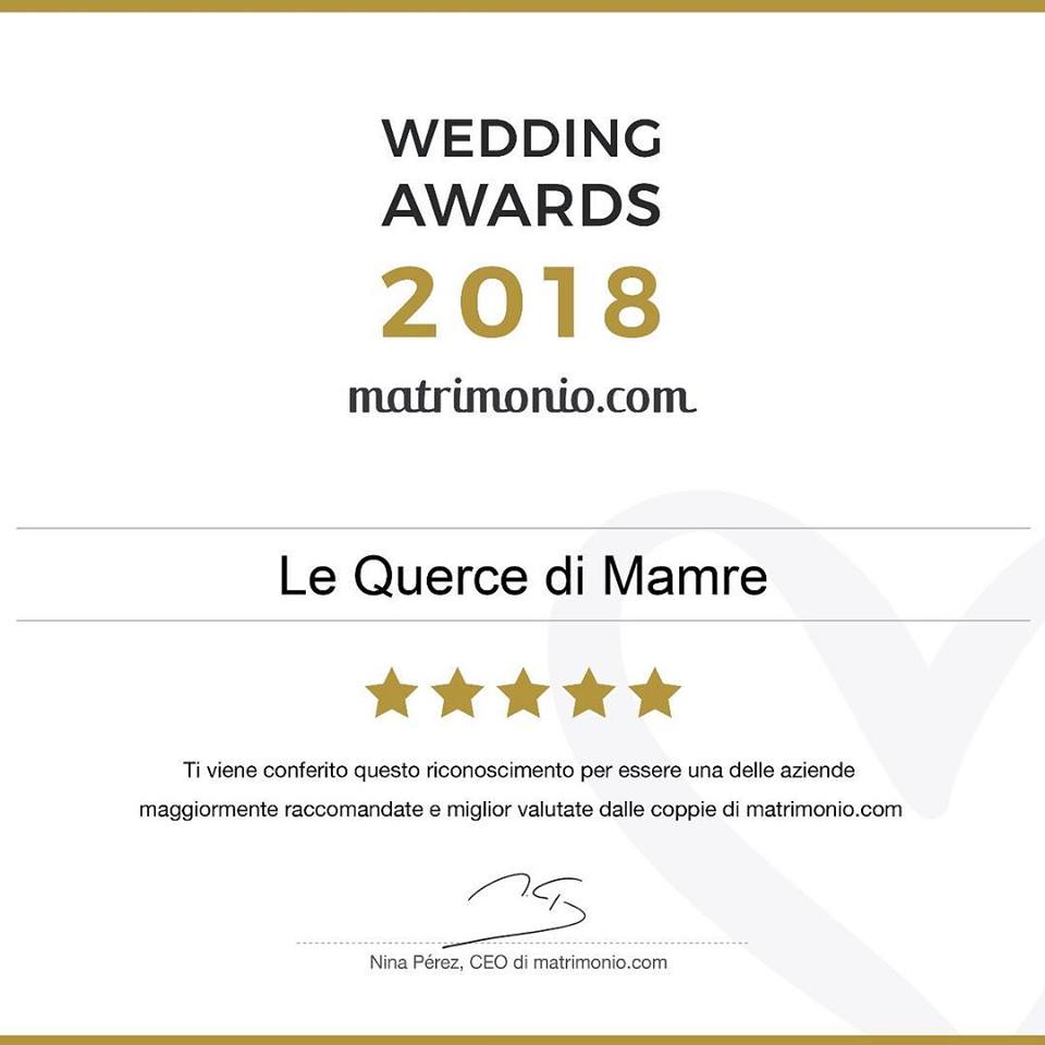 Siamo felici di condividere con voi questo ambitissimo riconoscimento che ci giunge da Matrimonio.com, la più importante vetrina web legata al settore wedding.
